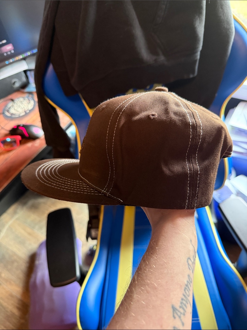 Grizzly Embroidered Snapback Hat - Brown - Picture 3 of 5